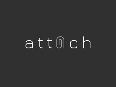 Attach Logo Concept branding design logo minimal typography vector
