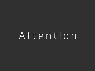 Attention - Logo Concept branding design logo minimal typography vector