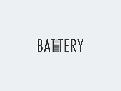 Battery - Logo Concept branding design logo minimal typography vector