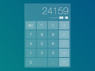 DailyUI 4/100 - Calculator calculator dailyui widget