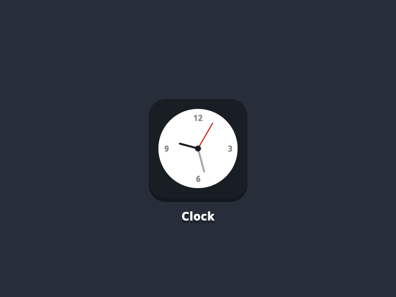 Clock App Icon by Marco Biedermann on Dribbble