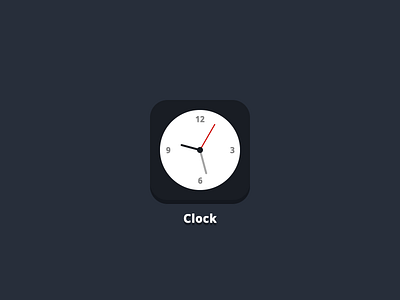 Clock App Icon app clock codepen css css3 flat html html5 icon javascript js simple