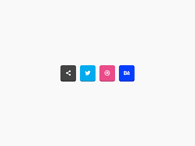 Share Button behance css css3 dribbble html html5 icons javascript jquery js social twitter