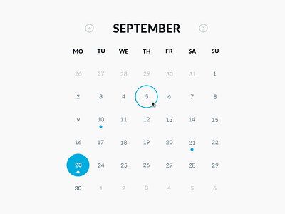 Round Calendar (.psd, HTML & CSS)