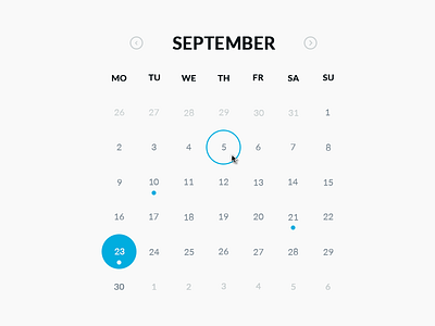 Round Calendar (.psd, HTML & CSS) calendar codepen css cssdeck download free html psd round widget