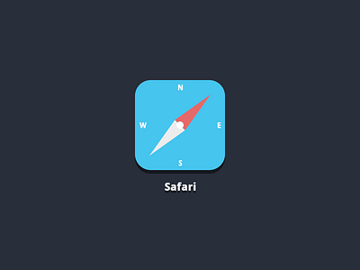 Safari App Icon app codepen css cssdeck flat html html5 icon ios safari