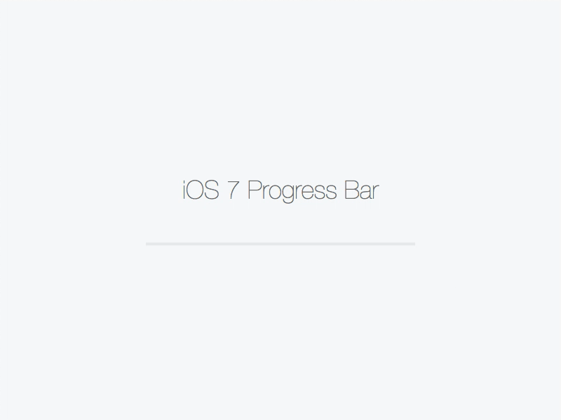 iOS 7 Progress Bar animation apple css gradient html ios long shadow