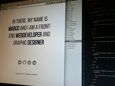 Personal Website Preview coding personal portfolio preview social sublime text website