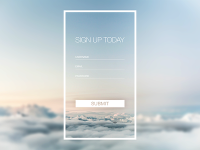 Sign Up Mobile App app form mobile signup ui