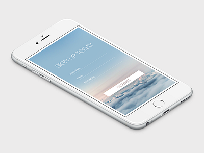 Sign Up Mobile App iPhone 6 app form iphone mobile signup ui