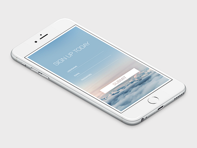 Sign Up Mobile App iPhone 6