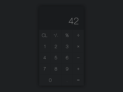 Calculator App Dark app calculator dark flat ios mobile ui