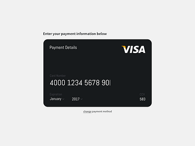 Daily UI | #002 | Credit Card Checkout