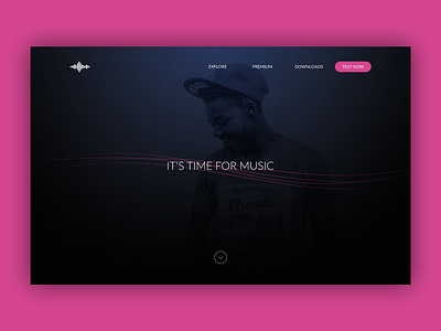 Daily UI | #003 | Landing Page app landing page music onepage ui