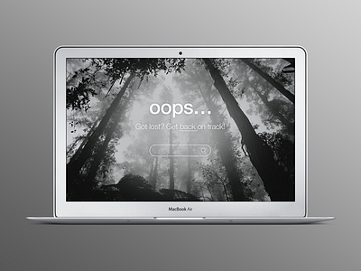Daily UI | #008 | 404 404 error forest page search ui