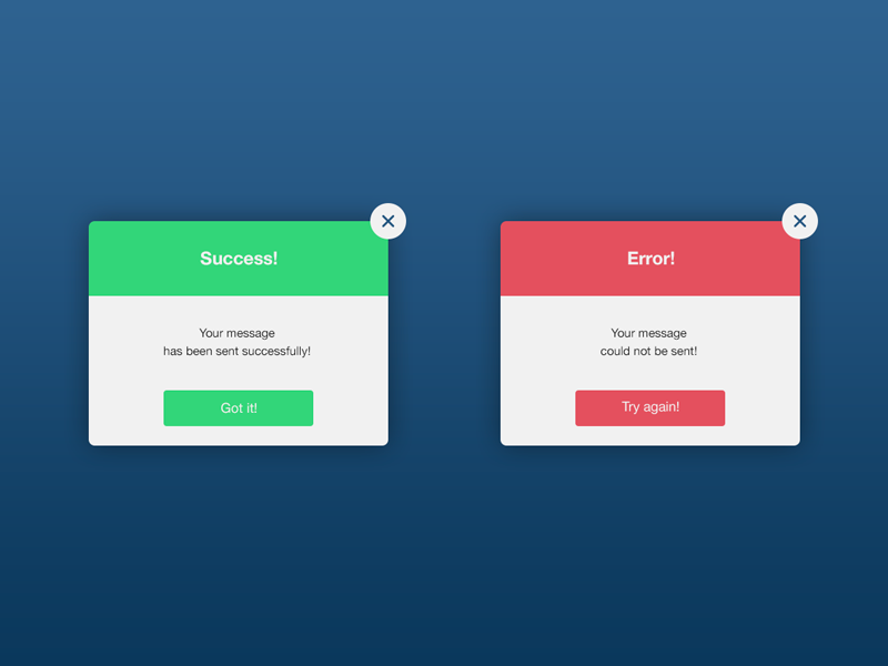 Daily UI | #011 | Flash Message by Marco Biedermann on Dribbble