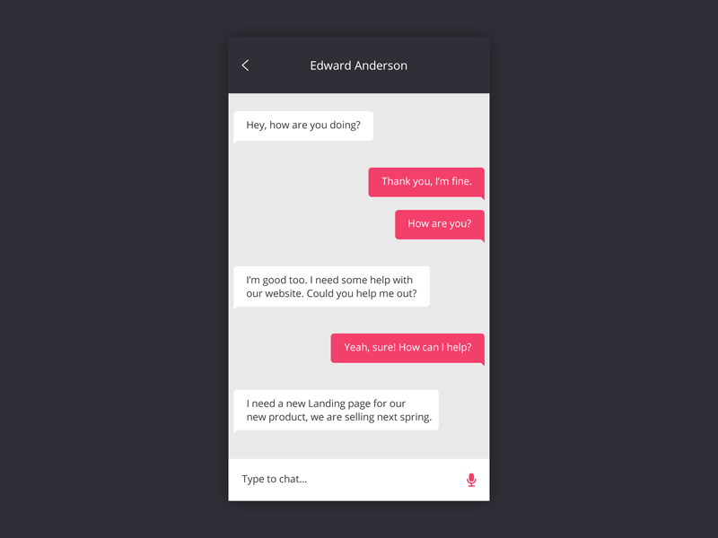 Daily UI | #013 | Direct Messaging by Marco Biedermann on Dribbble