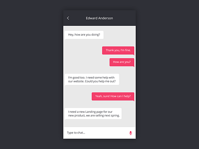 Daily UI | #013 | Direct Messaging chat message mobile social ui