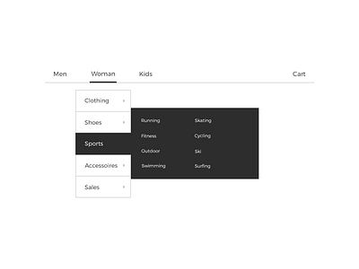 Daily UI | #027 | Dropdown dropdown megamenu menu shop ui