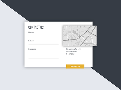 Daily UI | #028 | Contact Us address contact form map ui