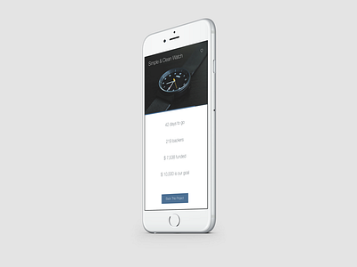 Daily UI | #032 | Crowdfunding Campaign campaing croudfunding iphone kickstarter ui watch