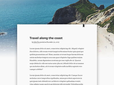 Daily UI | #035 | Blog Post article blog coast post text ui