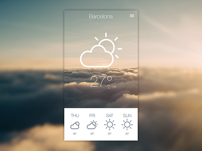 Daily UI | #037 | Weather app iphone ui weather