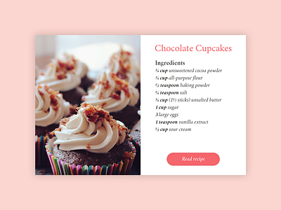 Daily UI | #040 | Recipe