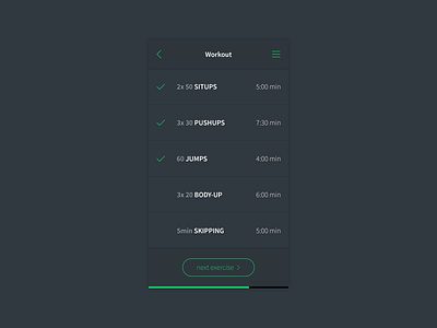 Daily UI | #041 | Workout Tracker
