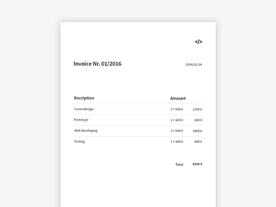 Daily UI | #046 | Invoice bill dailyui invoice paper sheet ui