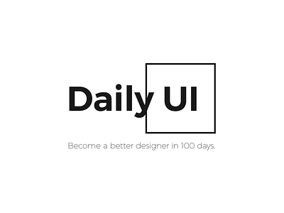 Daily UI | #052 | Daily UI Logo ci dailyui font logo type ui