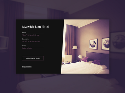 Daily UI | #054 | Confirm Reservation booking confirm dailyui hotel reservation ui