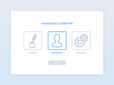 Daily UI | #064 | Select User Type