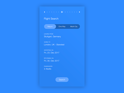 Daily UI | #068 | Flight Search app daily ui design flight iphone mobile search ui ux web