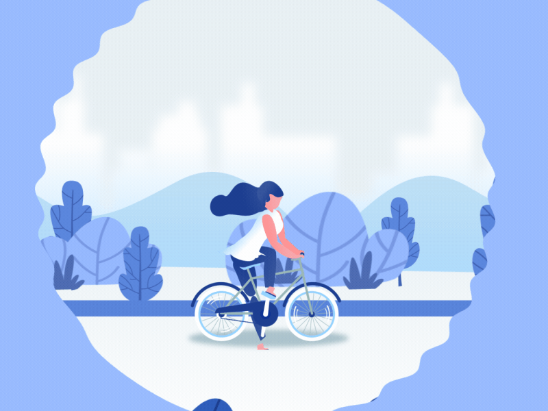 Bike Ride Animation animation character character animation gif motiongraphics