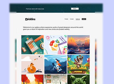 Griddins Design Concept #2 creative creative design design html html css html template responsive responsive design responsive web design template webdesign website