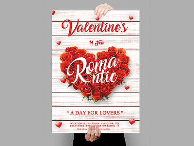 Flyer #3 creative creative design creativity design dribbble flyer flyer artwork love marketing marketplace minimal minimalism poster poster a day poster design print design red romantic roses valentine day