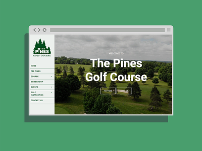 Pines Golf Course Website branding color design mockup ui ux web design wordpress