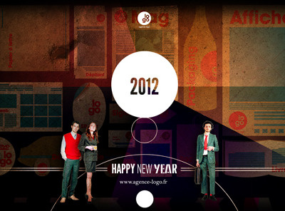 Happy New Year 2012 agence logo happy new year