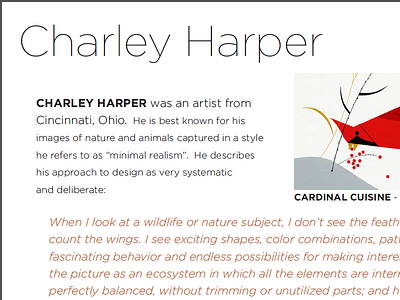 Charley Harper page (crop) from Graphic Design Art History Book