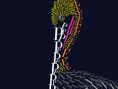 Pelican Color animal bodoni font fontanimal illustration la jolla pelican