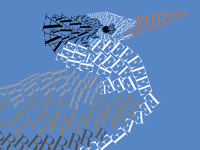 Royal Tern - FontAnimal (detail) fontanimal illustration royal tern typography