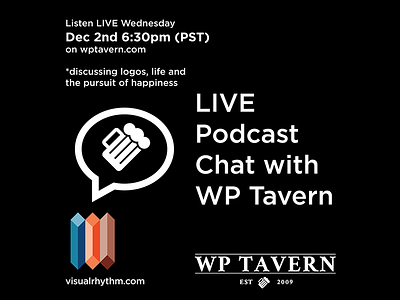 LIVE Chat with WP Tavern design logos podcast wordpress wptavern