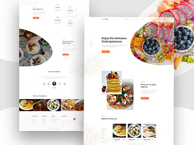 Restaurant landing page cartoon cuisine design food landing page menu product landing page restaurant sushi trending ui ux web design template webdesign