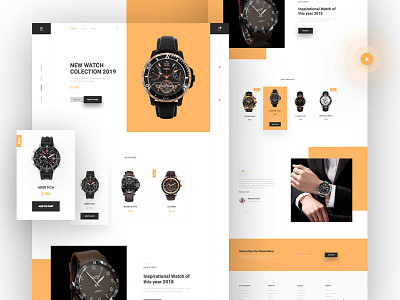 Product Landing Page clean homepage design jewelry landing page landing page ui minimal product product landing page product page typography ui ux ux design watch watch os watch ui watches web web design webdesign website