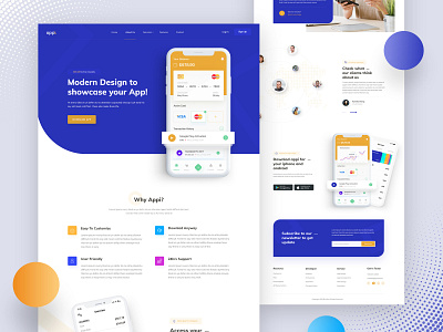 Mobile App Landing Page By Saiful Islam For Creativepeoples On Dribbble