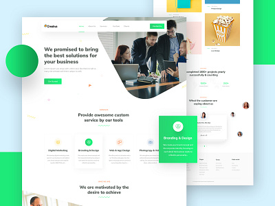 Cretiva Agency Live Website agency agency branding agency website branding clean developement home page illustration landing page landing page ui live live design minimal redesign typography ui ui ux uidesign webdesign website