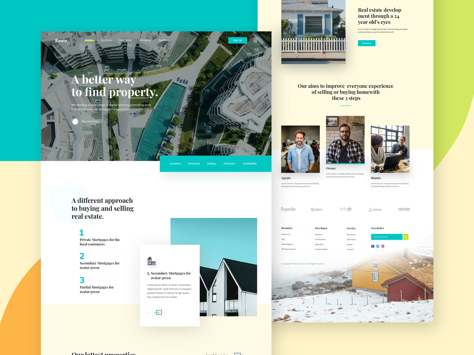 Real Estate Home Page by Saiful Miah for CreativePeoples on Dribbble