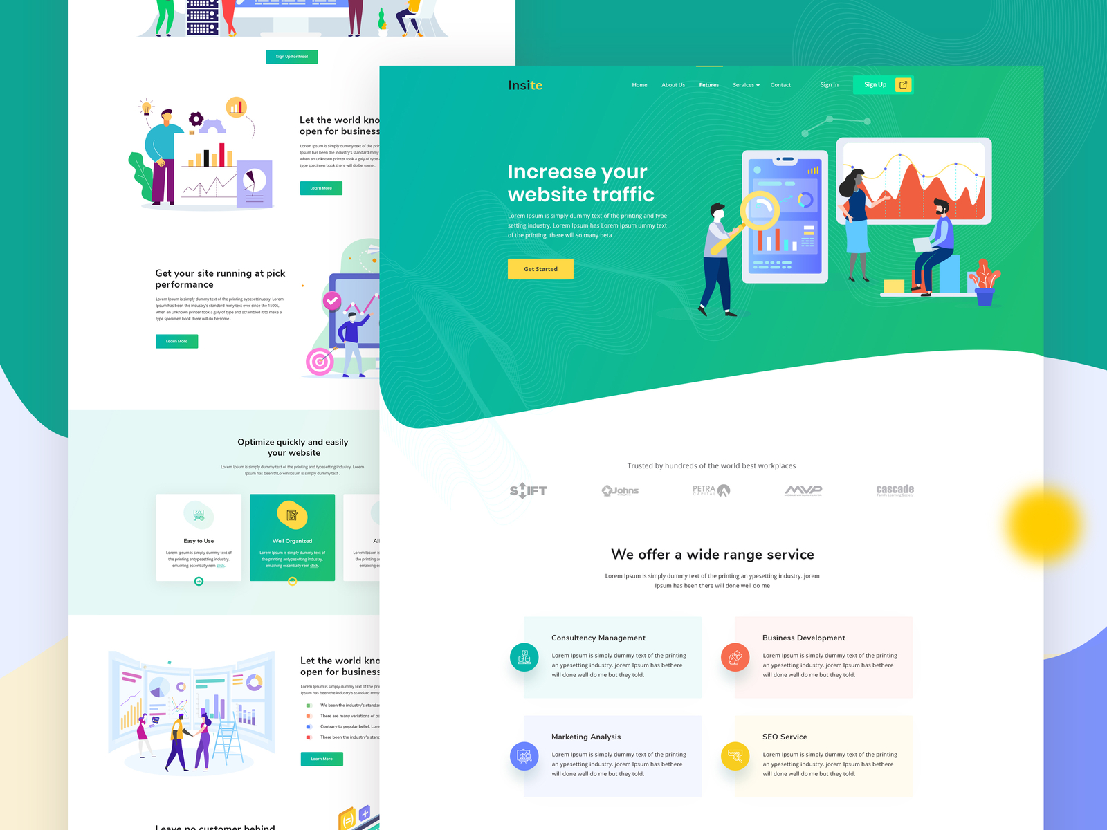 Seo Landing Page By Saiful Islam For Creativepeoples On Dribbble