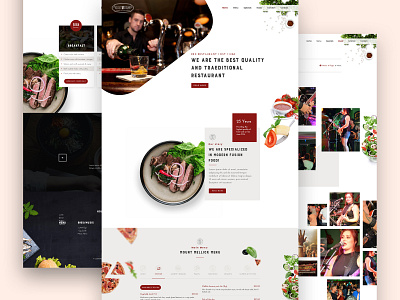 Food Restaurant Website Design agency agency branding clean dailyui drinks food food restaurant foodie foodies illustration landing page landing page ui minimal product landing page restaurant website typography ui ux webdesign website